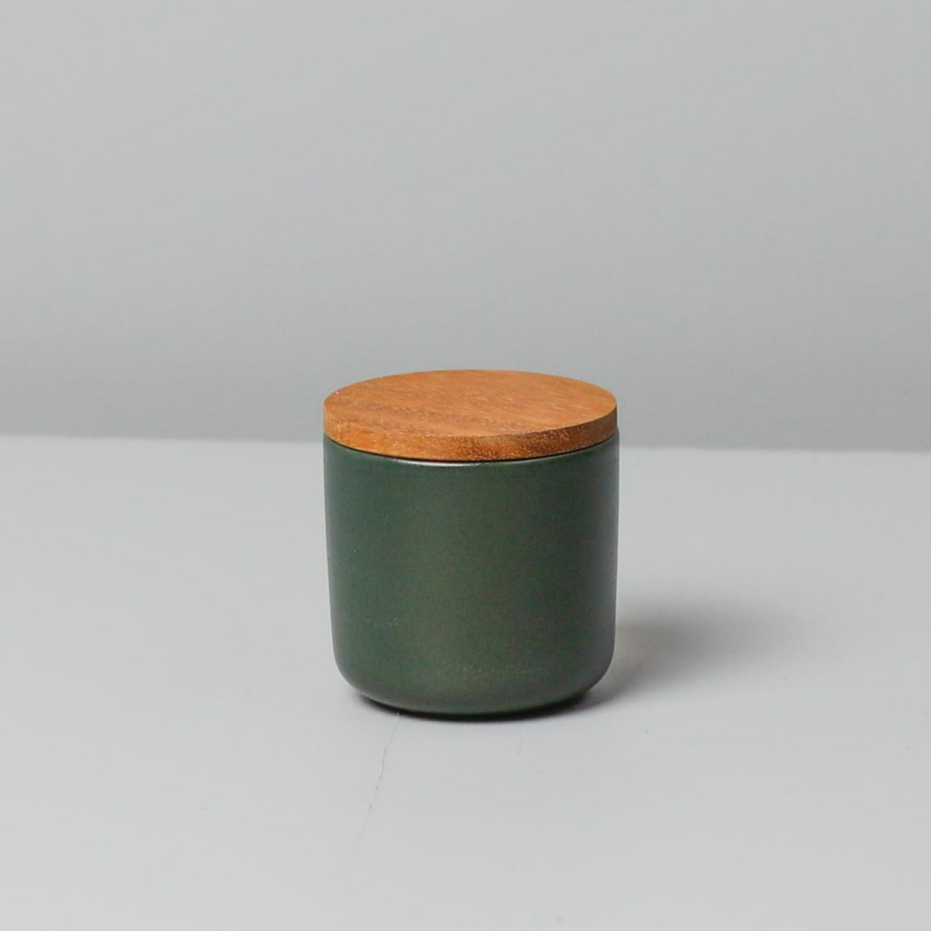 be home Brampton Stoneware Small Canister Forest Green
