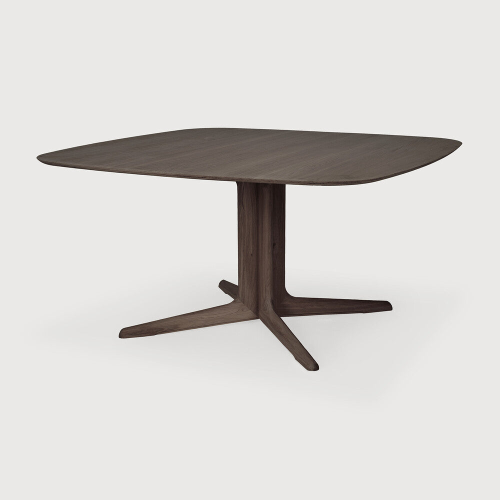 Be Home Corto Dining Table Varnished Oak Brown Square