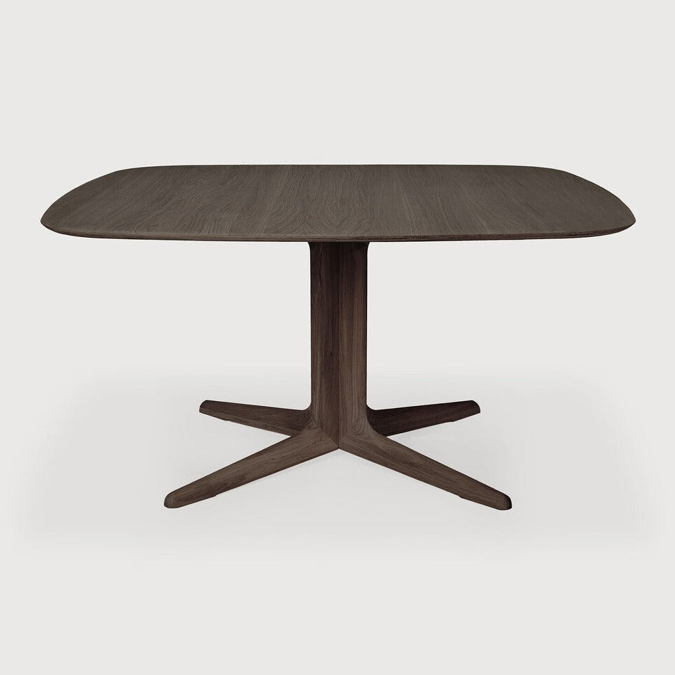 be home Corto Dining Table Varnished Oak Brown Square