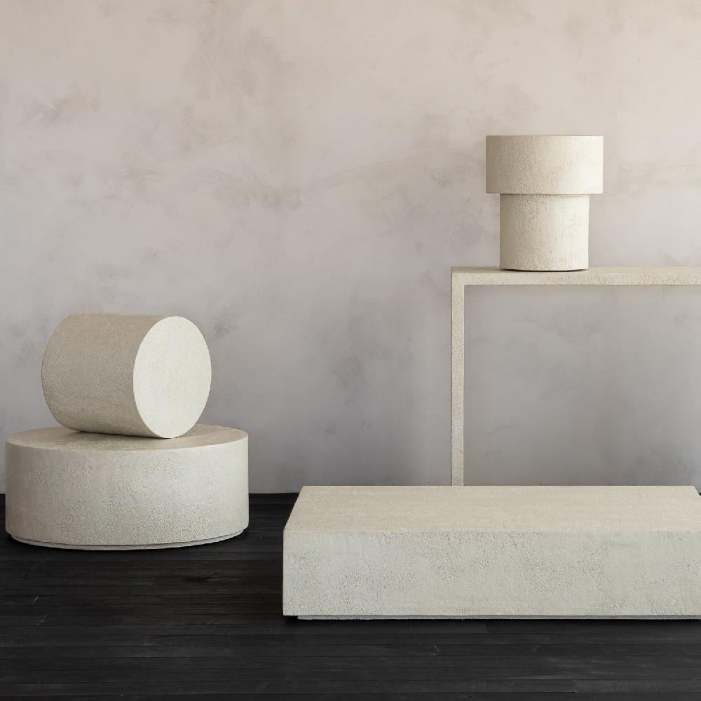 Be Home Elements Coffee Table - Microcement - Off White - Round