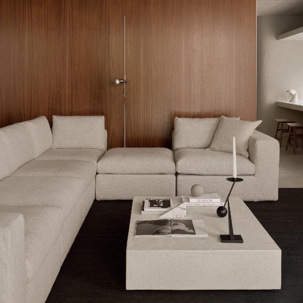 be home Elements Rectangular Micro-cement Coffee Table Off White