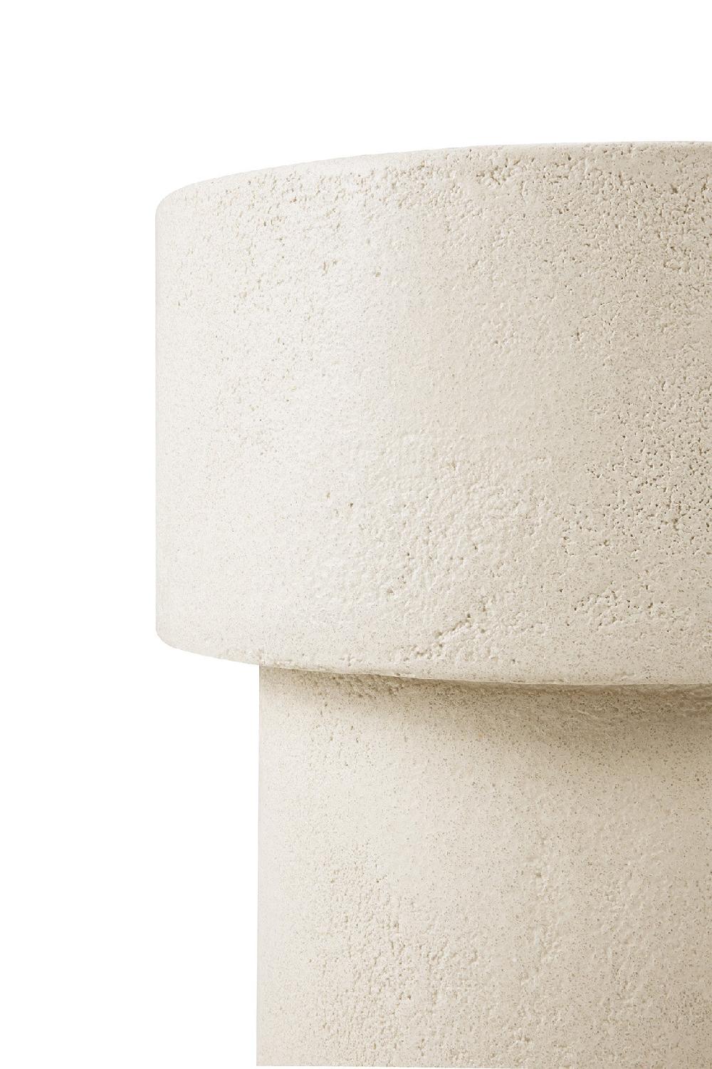 Be Home Elements Side Table - Microcement - Off White - Mushroom Shape