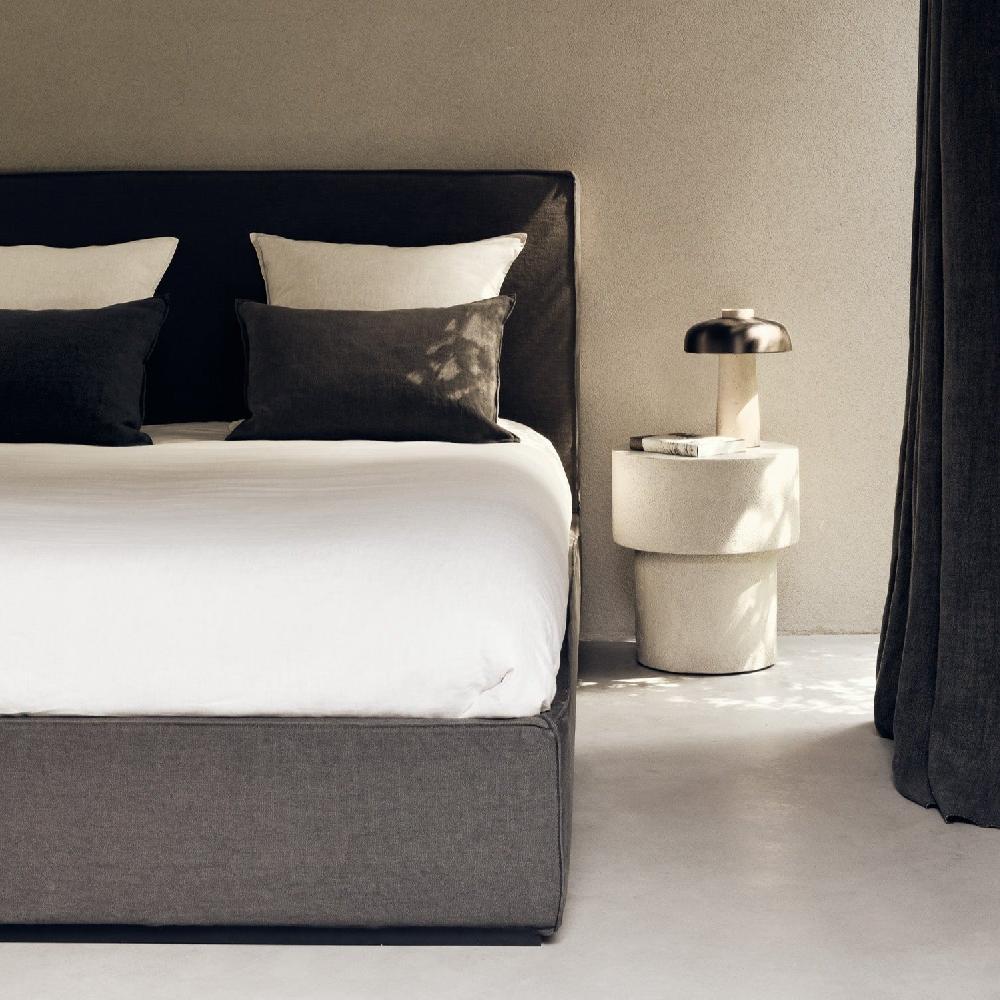 be home Elements side table - Microcement - Off White - mushroom shape