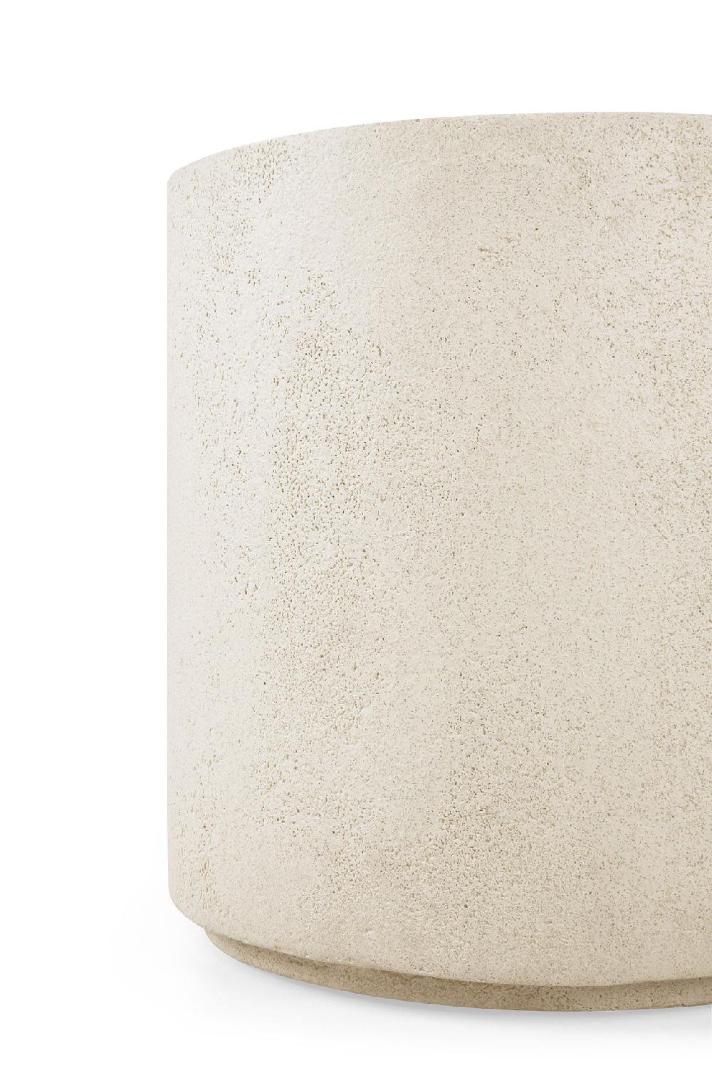 Be Home Elements Side Table - Microcement - Off White - Round