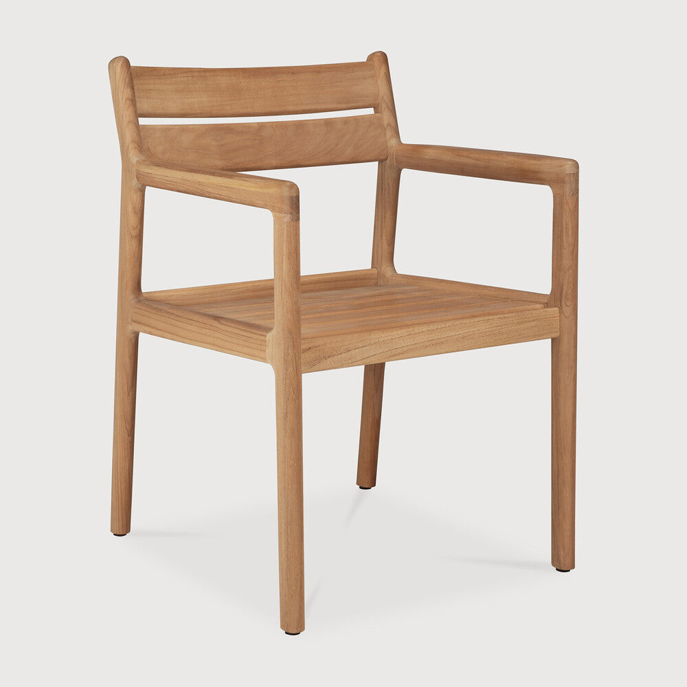 be home Jack outdoor dining chair frame - teak - with arms