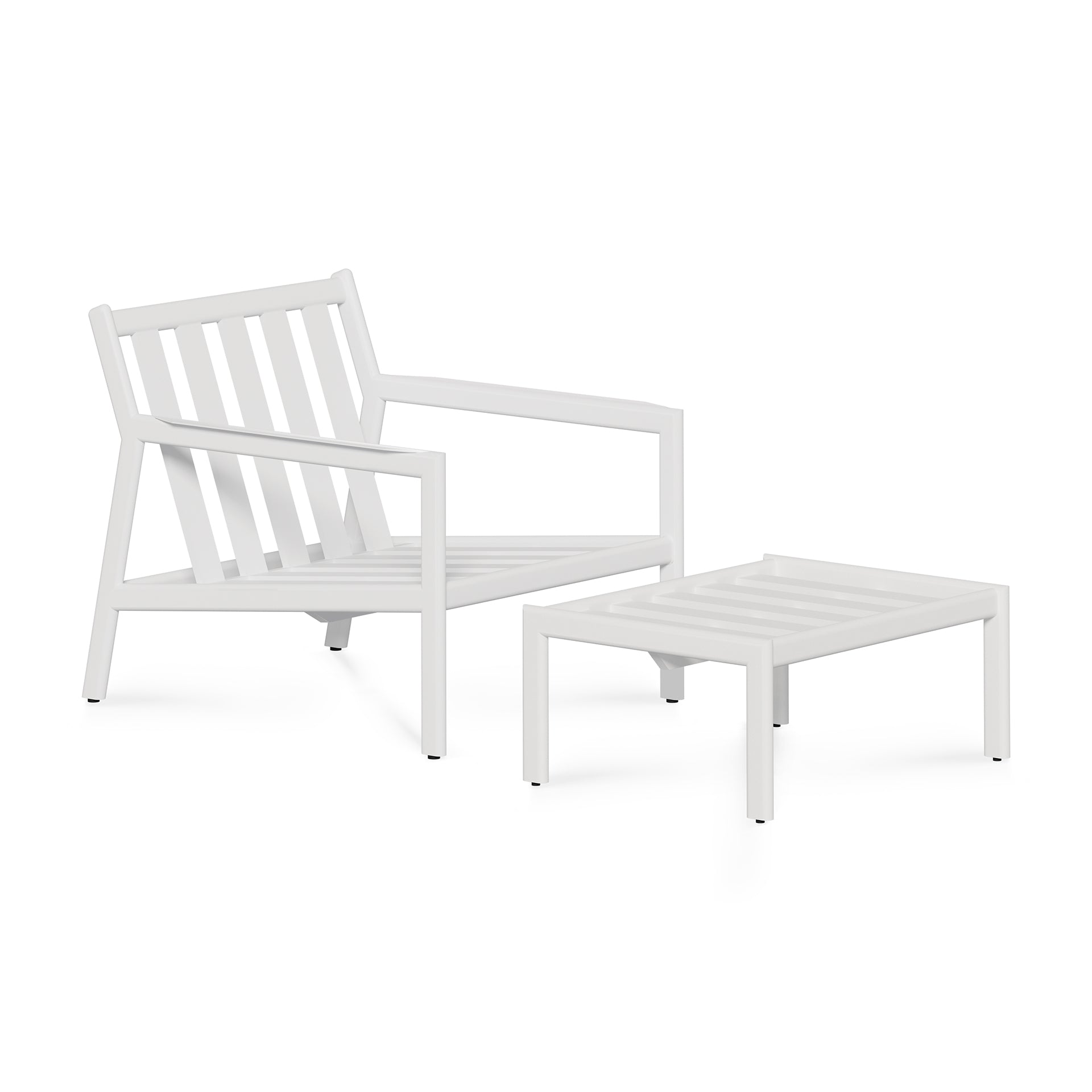 Be Home Jack Outdoor Footstool Frame - Aluminium - White