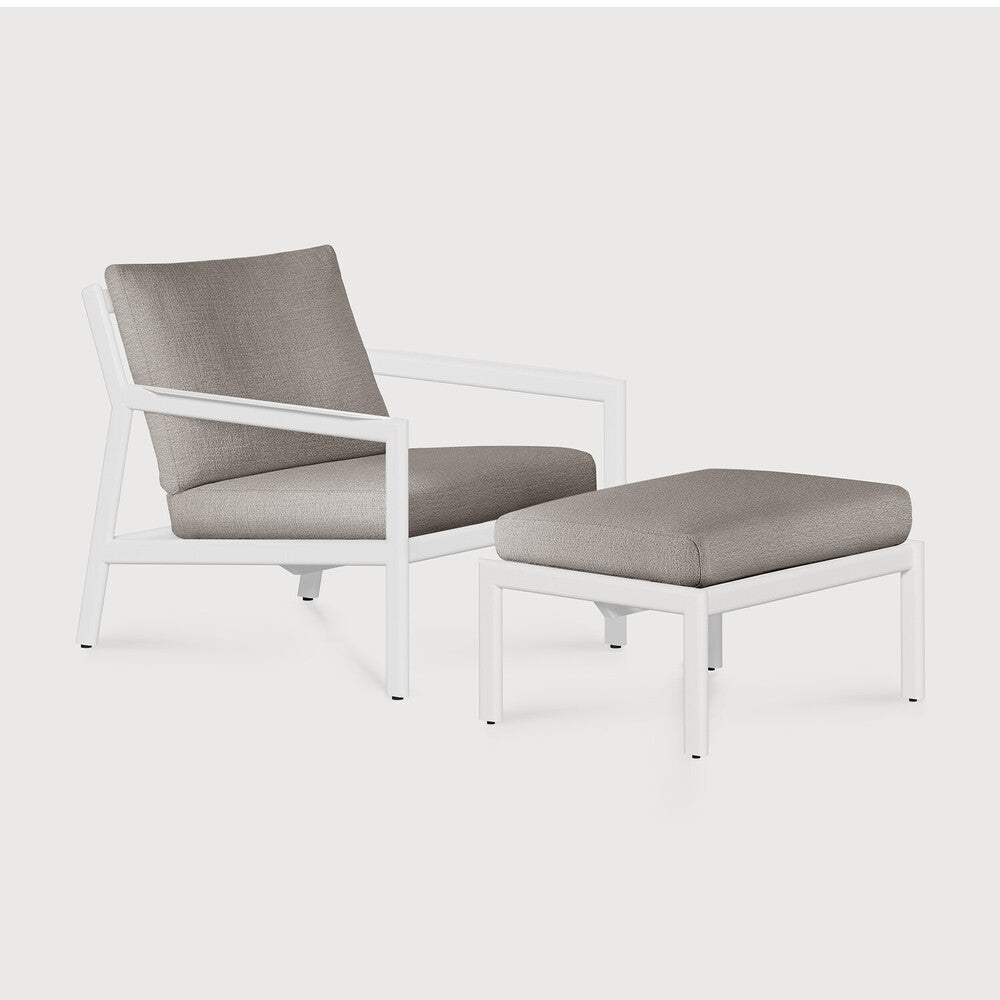 Be Home Jack Outdoor Lounge Chair - Aluminium - White - Mocha Fabric