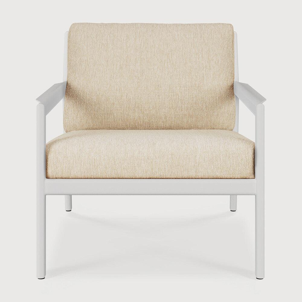 Be Home Jack Outdoor Lounge Chair - Aluminium - White - Natural Fabric