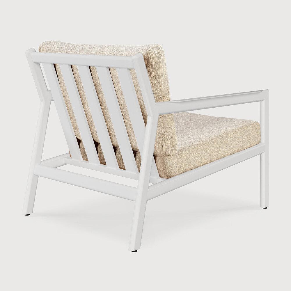 Be Home Jack Outdoor Lounge Chair - Aluminium - White - Natural Fabric