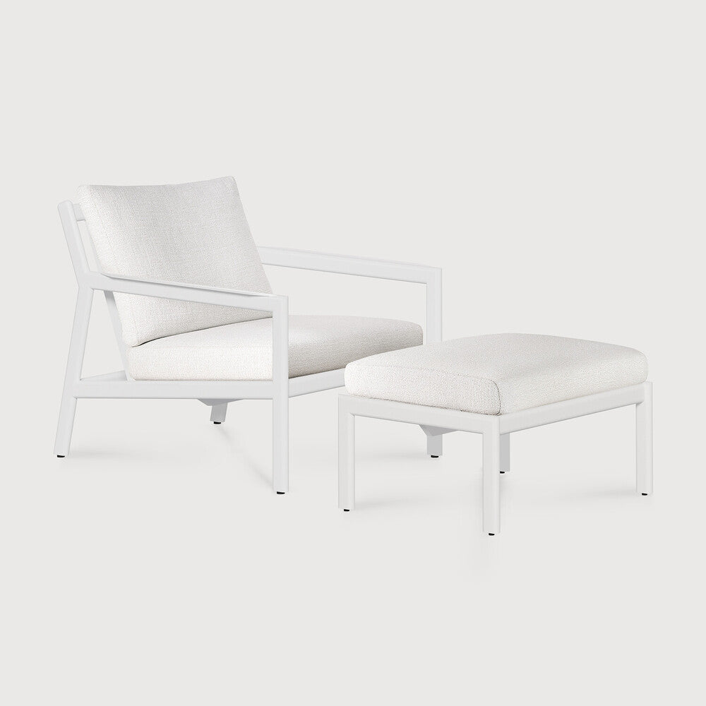 Be Home Jack Outdoor Lounge Chair - Aluminium - White - Off White Fabric