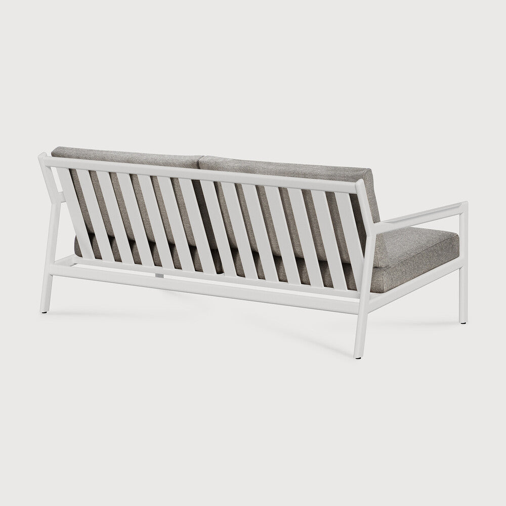 Be Home Jack Outdoor Sofa - Aluminium - White - Mocha Fabric - 2+ Seater