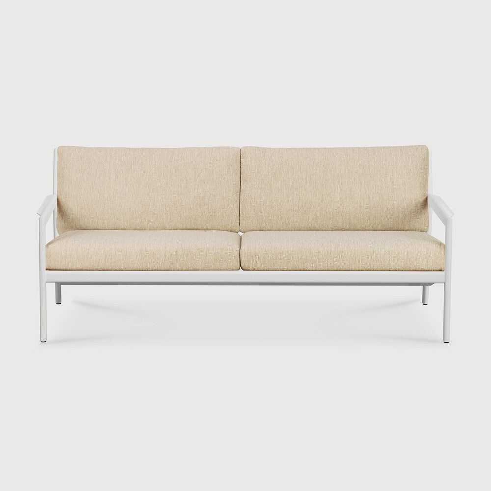 be home Jack outdoor sofa - aluminium - white - Natural fabric - 2+ seater