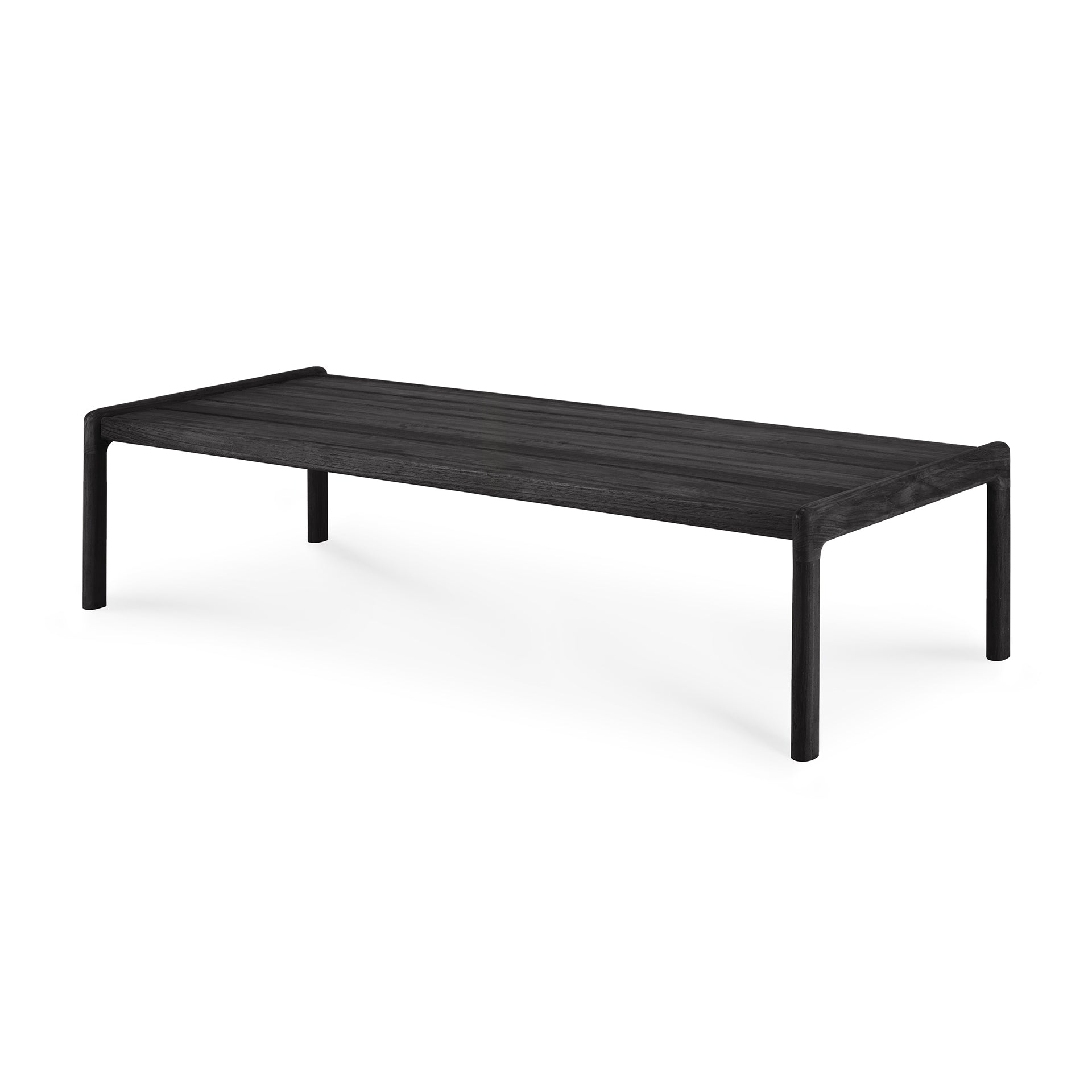 Be Home Jack Solid Black Teak Outdoor Coffee Table 59.5"