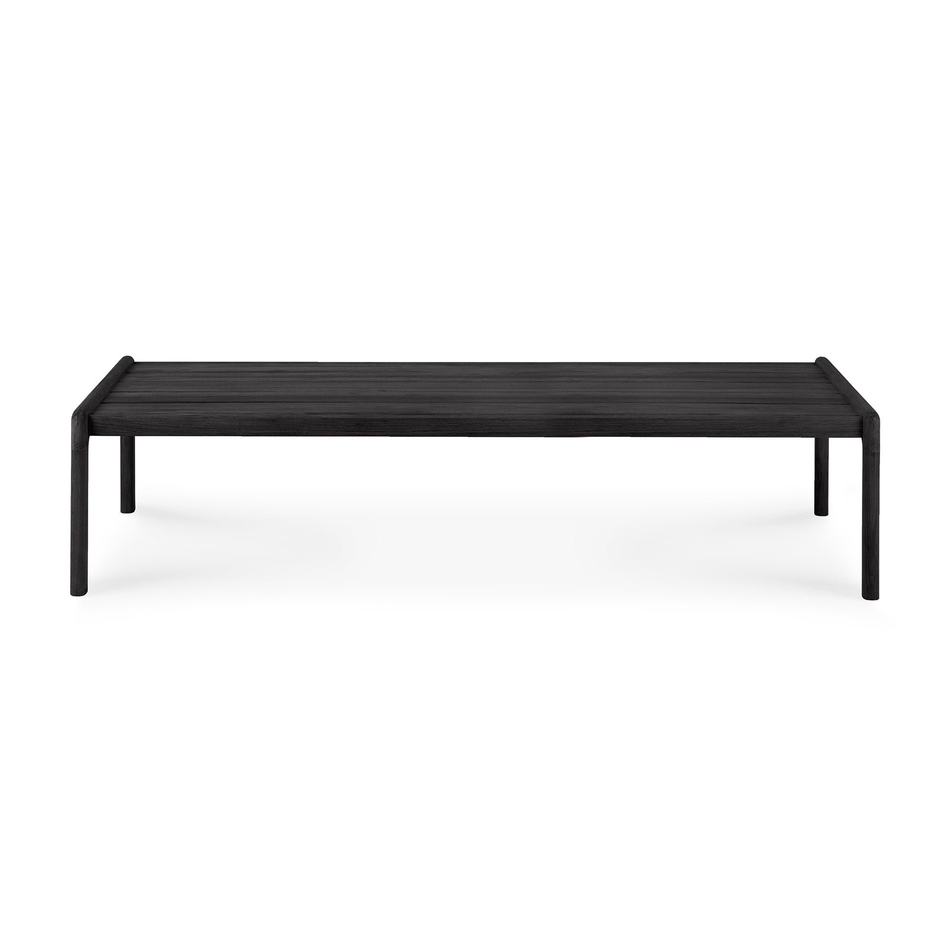 Be Home Jack Solid Black Teak Outdoor Coffee Table 59.5"