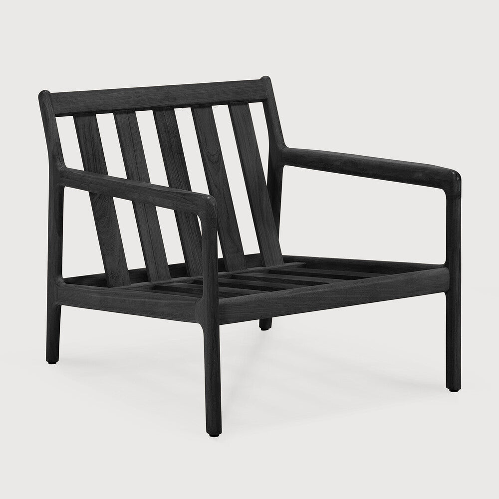 be home Jack Solid Black Teak Outdoor Lounge Chair Frame
