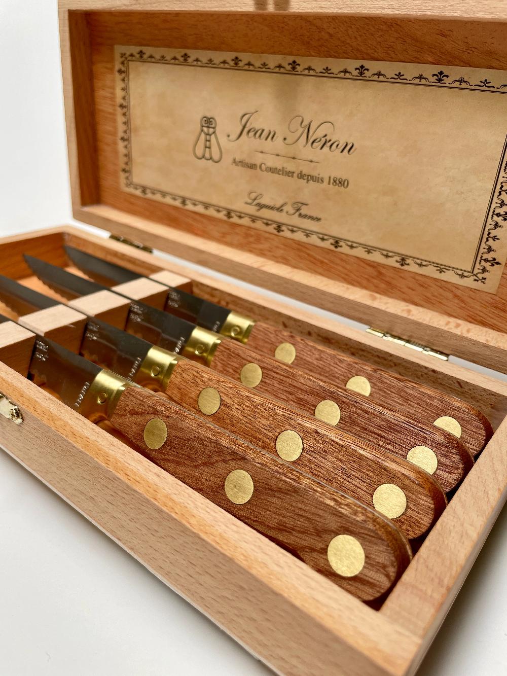 Be Home La Fourmi 4 Piece Laiton Steak Knife Set In Wood Presentation Box