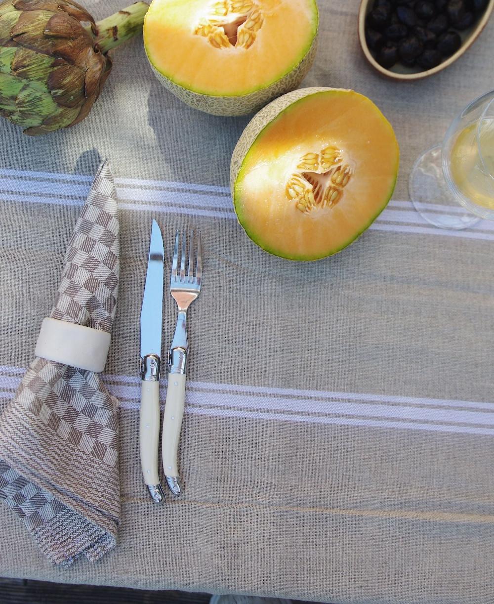 Be Home Laguiole 24 Piece Flatware Set Ivory In Wood Box With Acrylic Lid