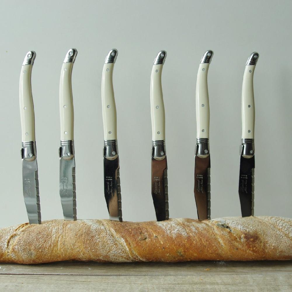 Be Home Laguiole 24 Piece Flatware Set Platine Ivory In Wood Presentation Box