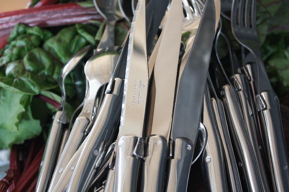 Be Home Laguiole 24 Piece Flatware Set Stainless Steel In Wood Box With Acrylic Lid