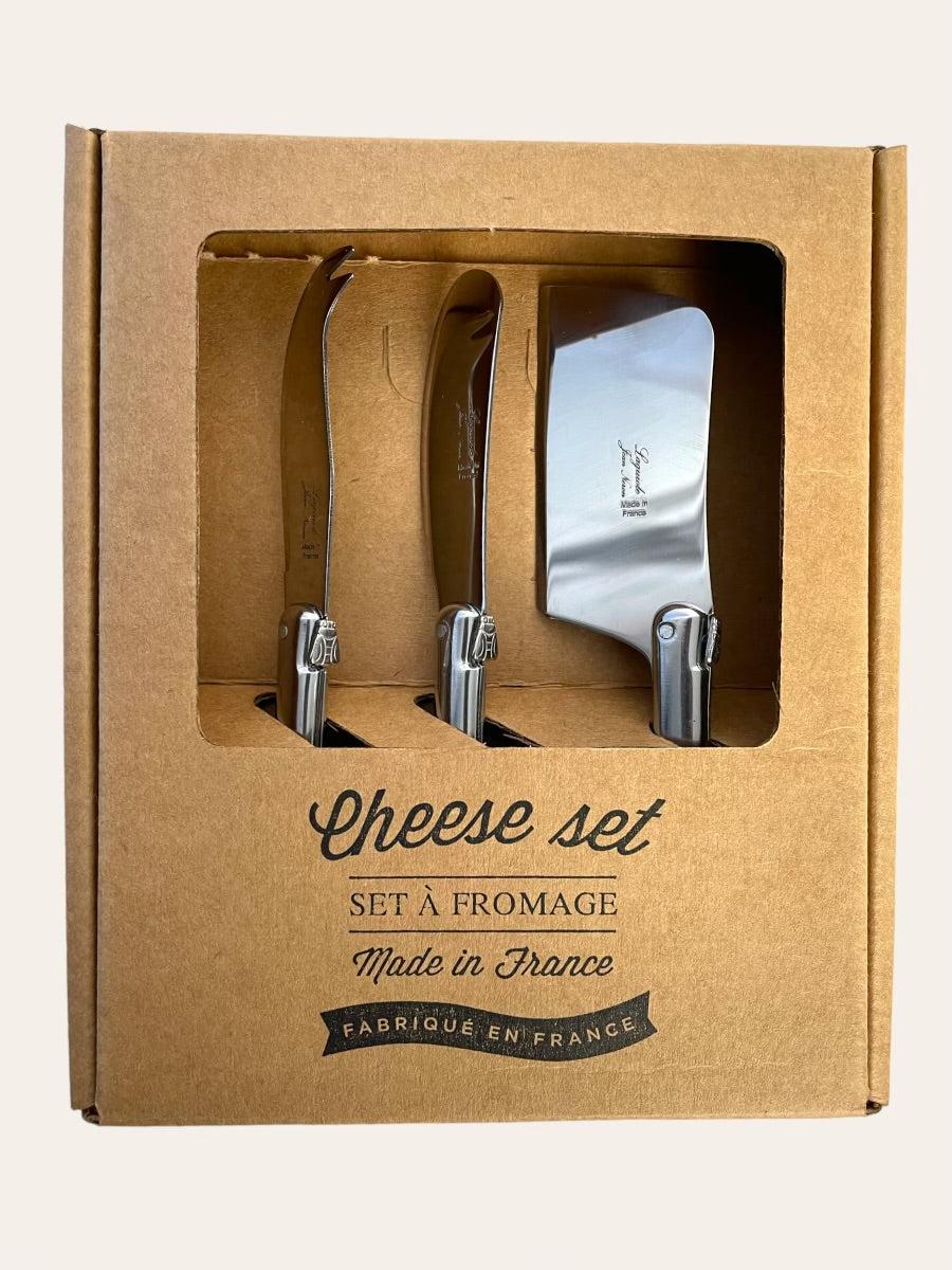 Be Home Laguiole 3 Piece Mini Cheese Utensil Set Stainless Steel In Kraft Paper Box
