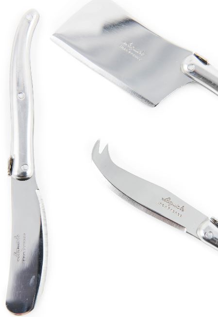 Be Home Laguiole 3 Piece Mini Cheese Utensil Set Stainless Steel In Kraft Paper Box