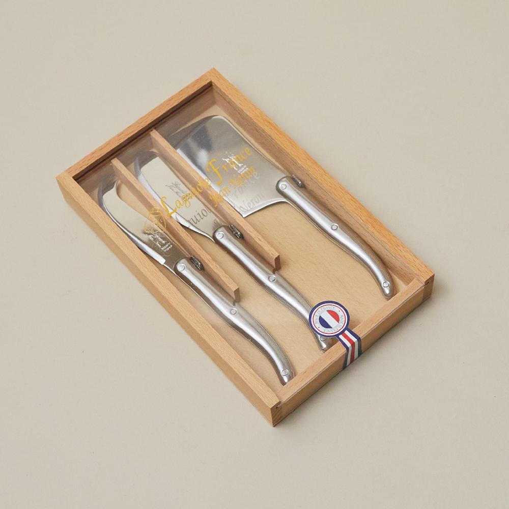 be home Laguiole 3 Piece Mini Cheese Utensil Set Stainless Steel in Wood Box with Acrylic Lid be home Laguiole 3 Piece Mini Cheese Utensil Set Stainless Steel in Wood Box with Acrylic Lid