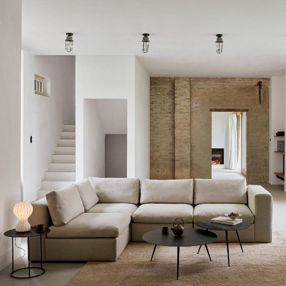 Be Home Mellow End Seater With Left Arm Eco Fabric Sofa Off White