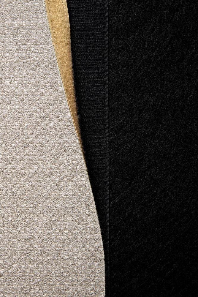 Be Home Mellow Footstool - Ivory Fabric - Removable Cover