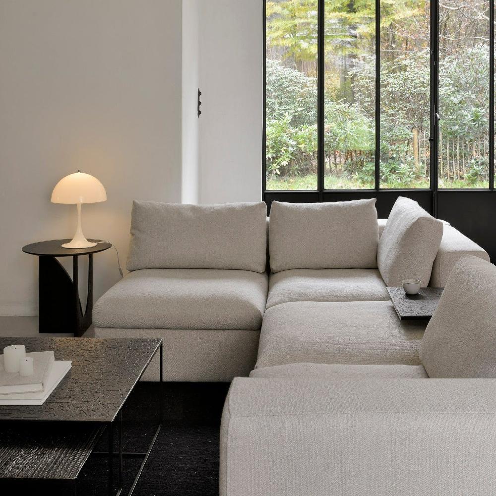 be home Mellow Single Seater Eco Fabric Sofa Off White