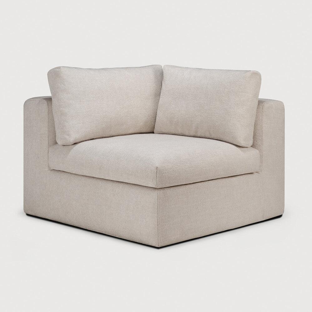 be home Mellow sofa - Ivory fabric - corner - removable cover