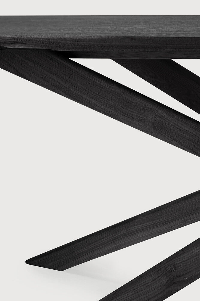 Be Home Mikado Dining Table Varnished Oak Black Rectangular