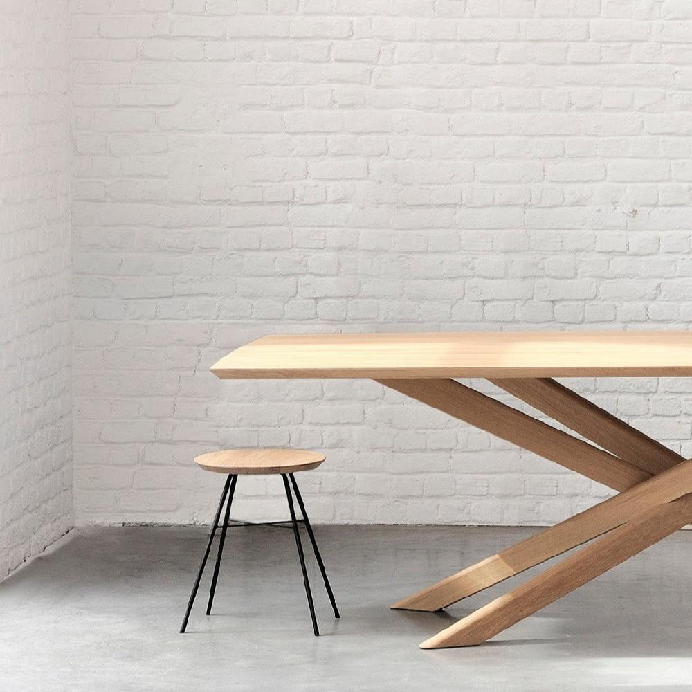 be home Mikado Solid Oak Rectangular Dining Table 80"