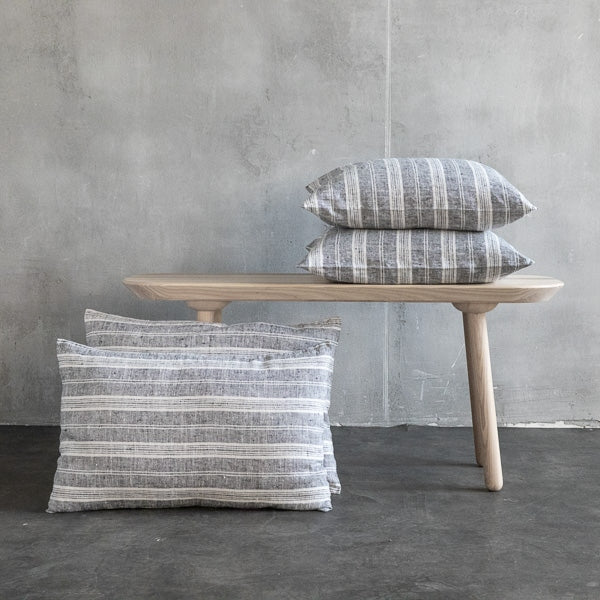 Be Home Multistripe Rectangular Pillow Black And White