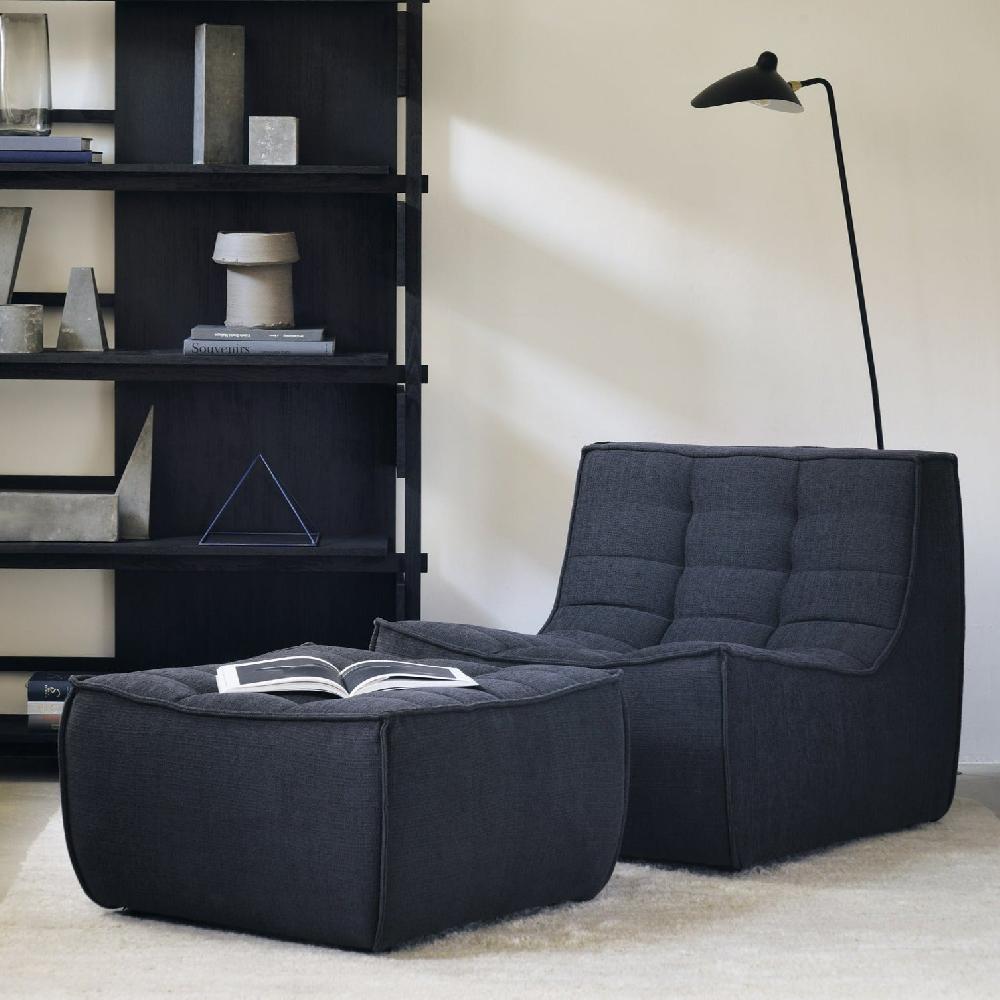 be home N701 Single Seater Eco Fabric Sofa Graphite