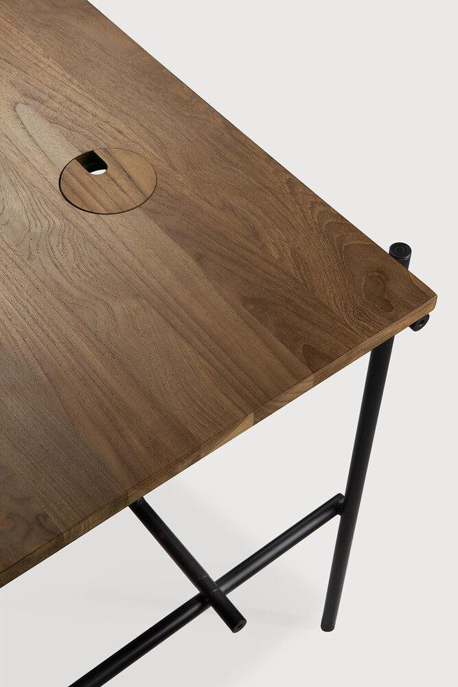 Be Home Oscar Desk - Teak - Rectangular - With Cable Management