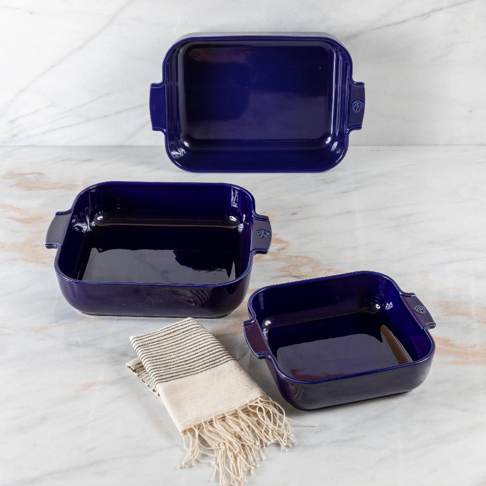 Be Home Peugeot Appolia Ceramic 11" Square Baker Deep Blue
