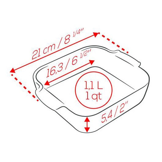 Be Home Peugeot Appolia Ceramic 14" Square Baker Slate