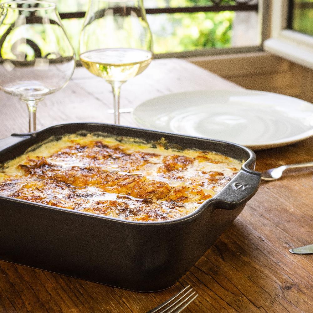 be home Peugeot Appolia Ceramic 14" Square Baker Slate