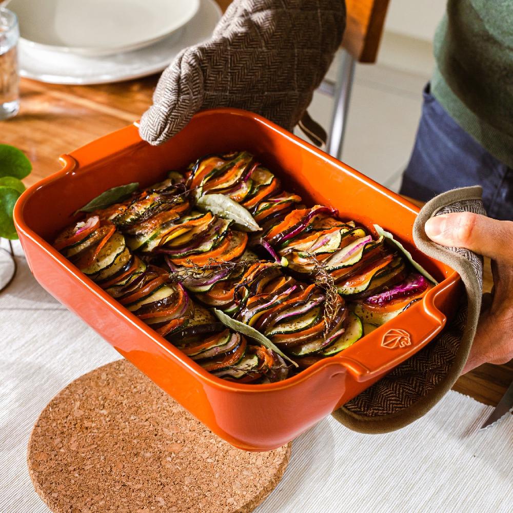 Be Home Peugeot Appolia Ceramic 16" Rectangular Baker Terracotta