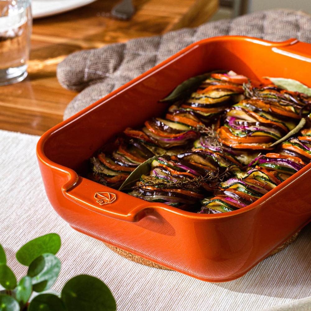 be home Peugeot Appolia Ceramic 16" Rectangular Baker Terracotta