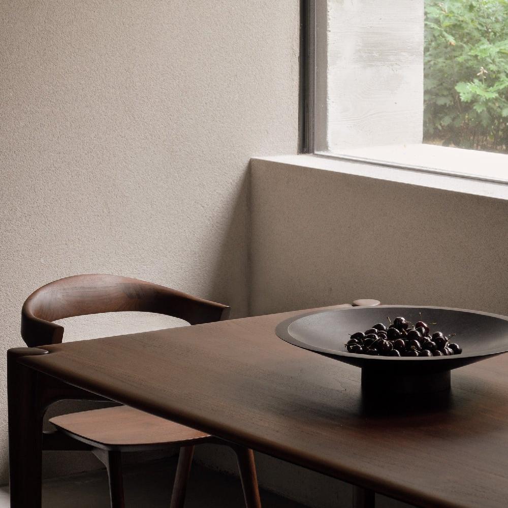 be home PI dining table - varnished teak - brown - rectangular