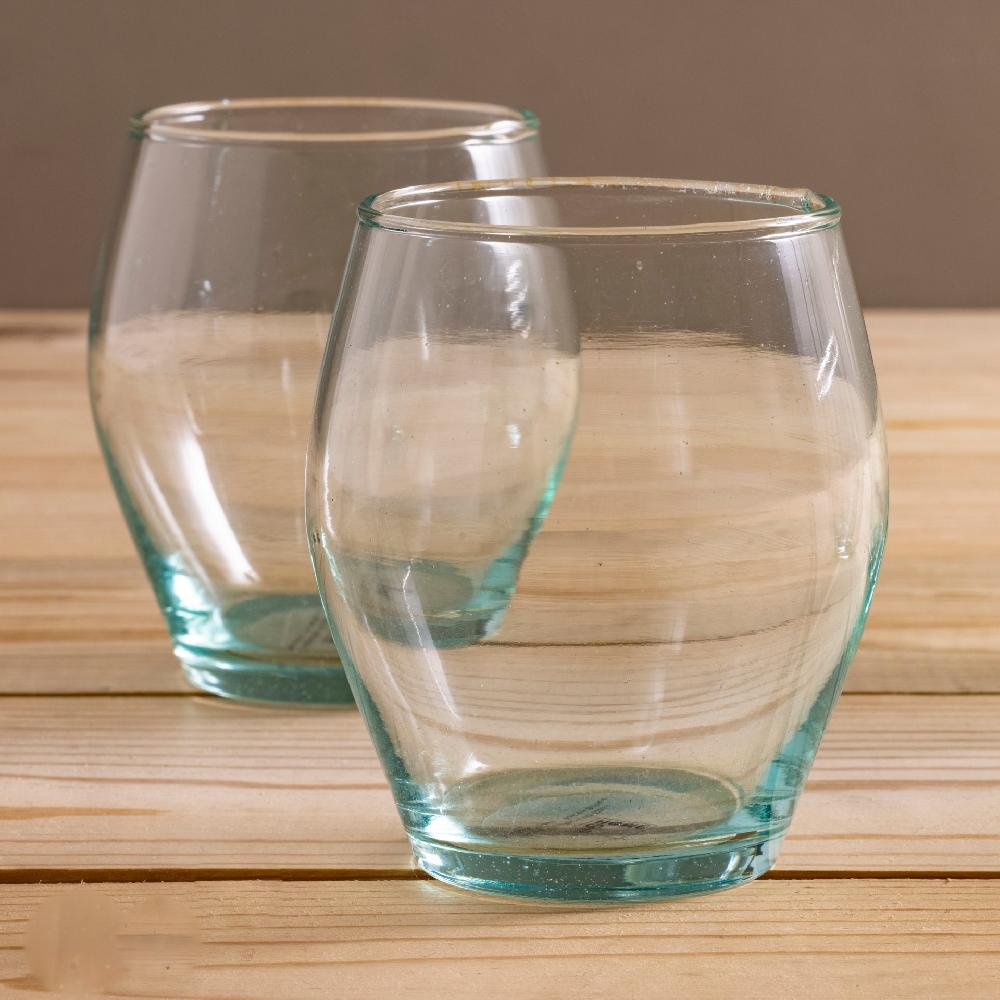 Be Home Premium Recycled Stemless Tulip Glass Set Of 4