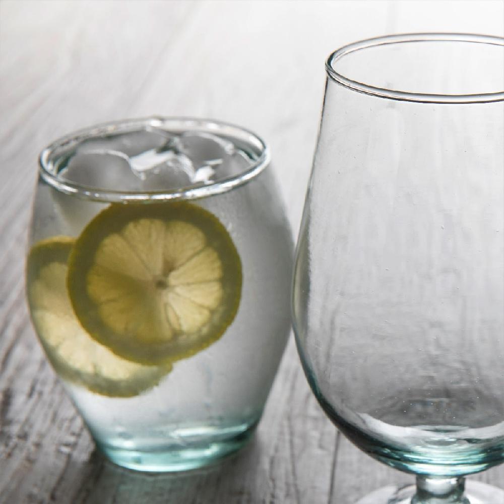 Be Home Premium Recycled Stemless Tulip Glass Set Of 4