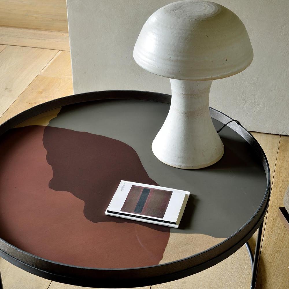 be home Round Pinot Combined Dots Glass Tray Extra Large