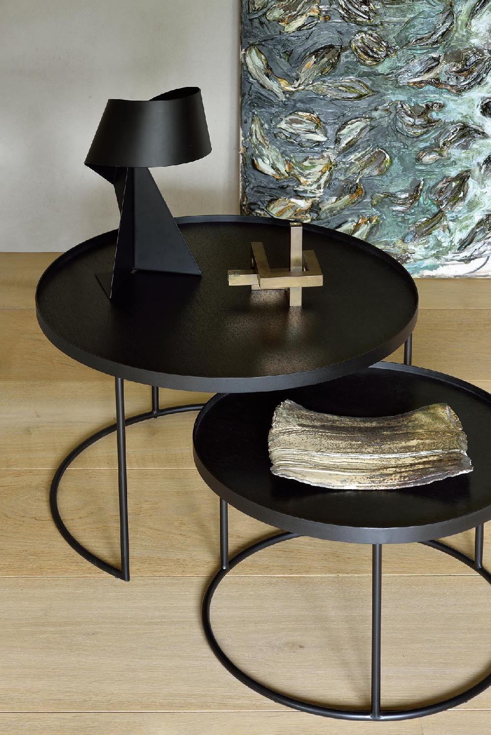 Be Home Round Tray Coffee Table Set L & XL (Trays Not Included)
