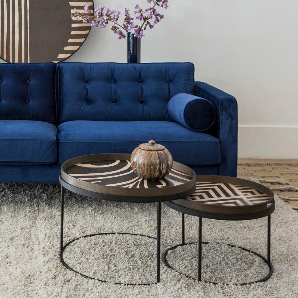 Be Home Round Tray Coffee Table Set S & L (Trays Not Included)