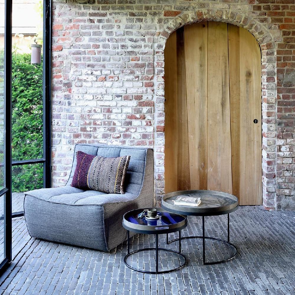 be home Round Tray Coffee Table Set S & L (Trays Not Included)