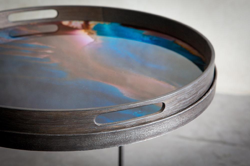 Be Home Round Tray Side Table Small (Tray Not Included)