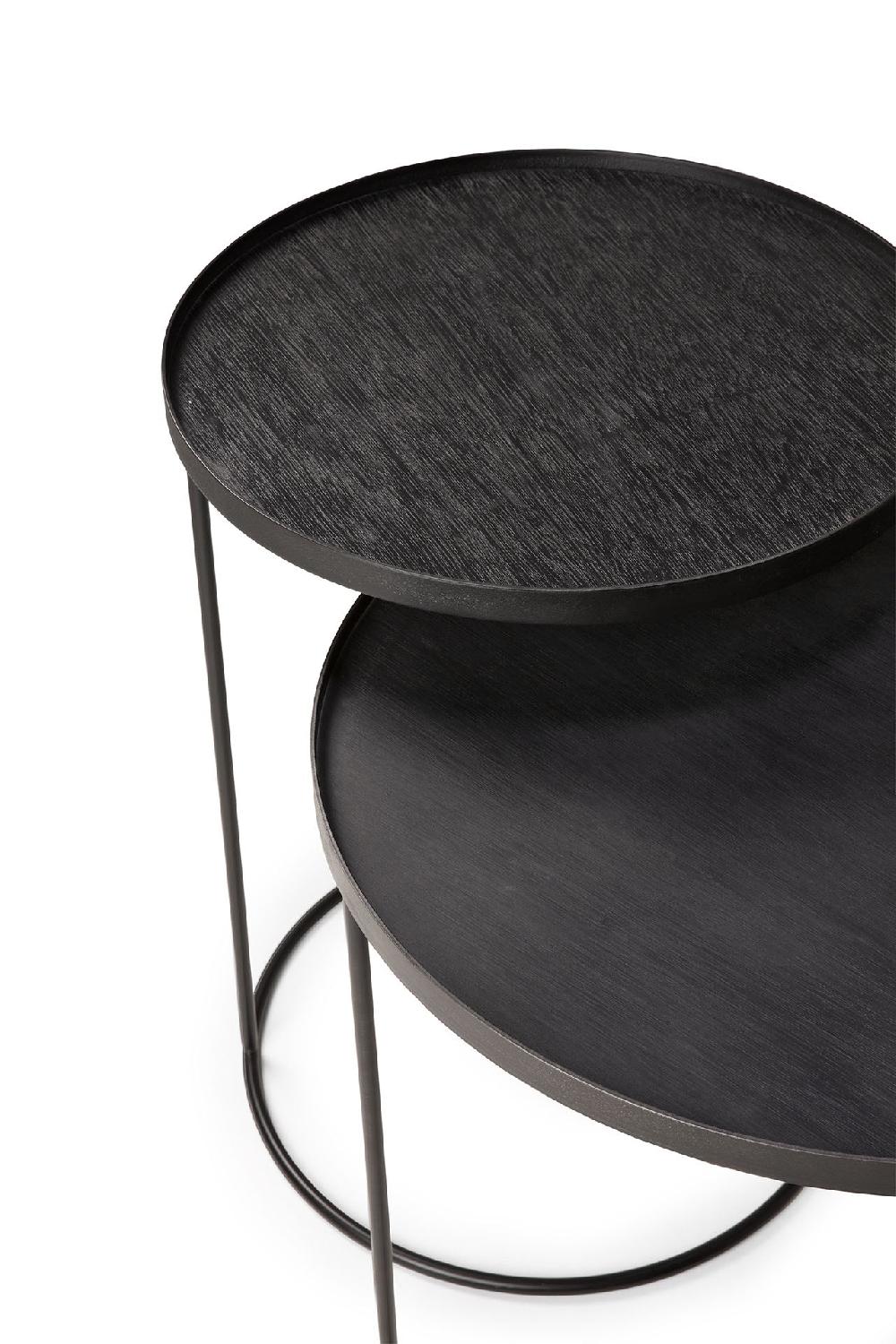 Be Home Round Tray Side Tables Set Of 2 (Trays Not Included)