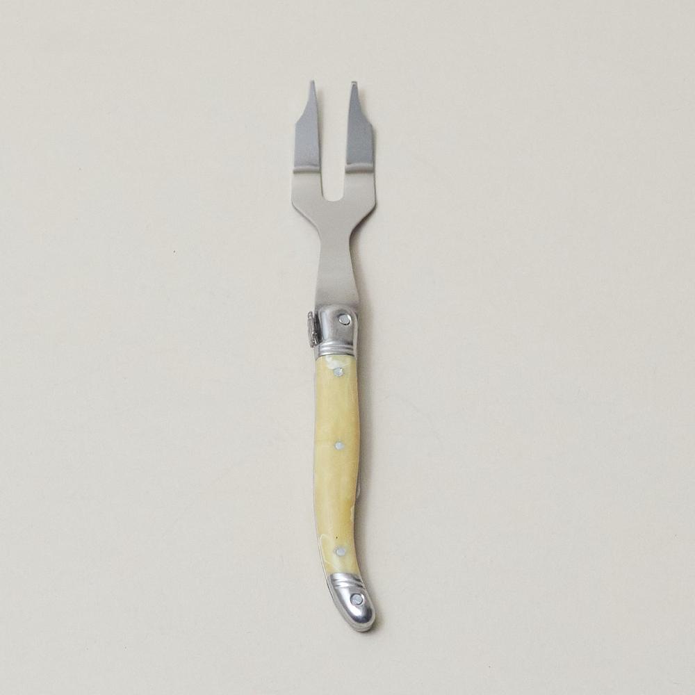 be home Set of 4 Laguiole Mini Cheese Fork Pale Horn